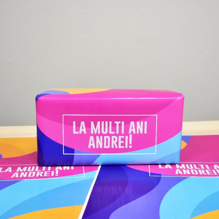 Papel de regalo personalizado - diseño abstracto y colorido