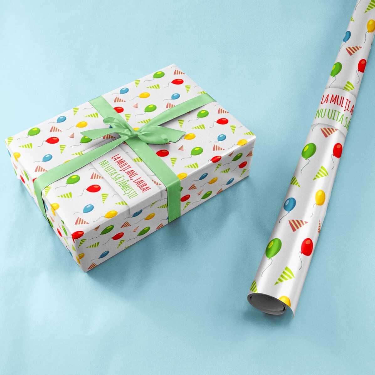 Papel de regalo personalizado - diseño de cumpleaños