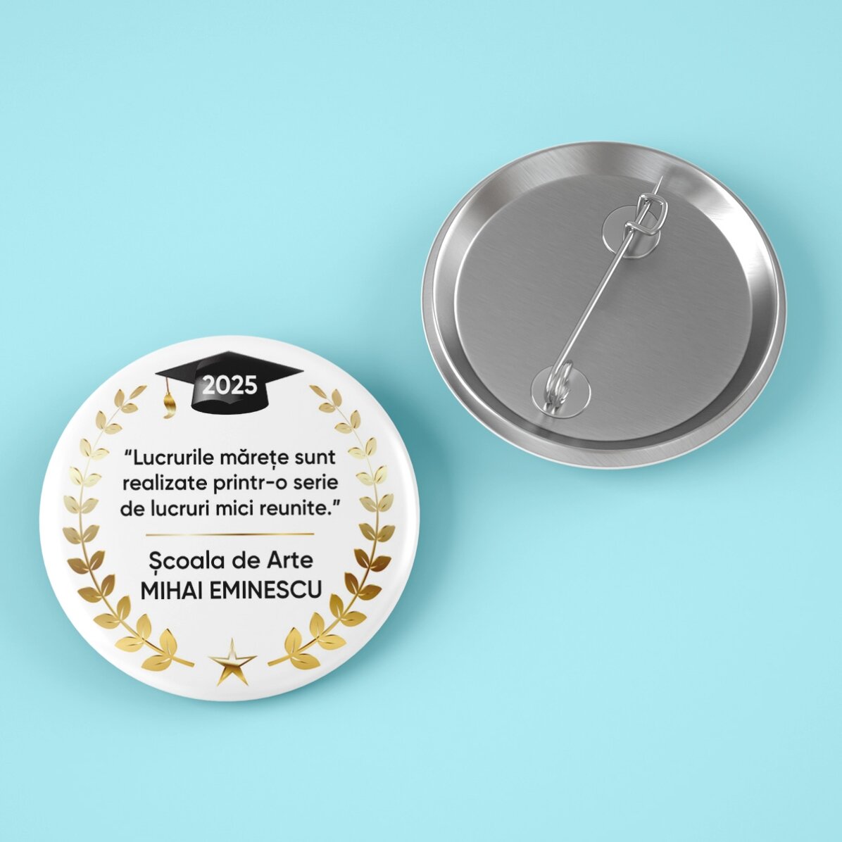 Personalised badge with message - Graduation