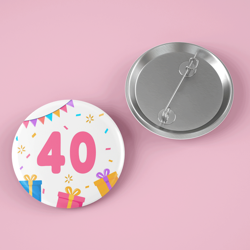 Personalised badge with message - Anniversary