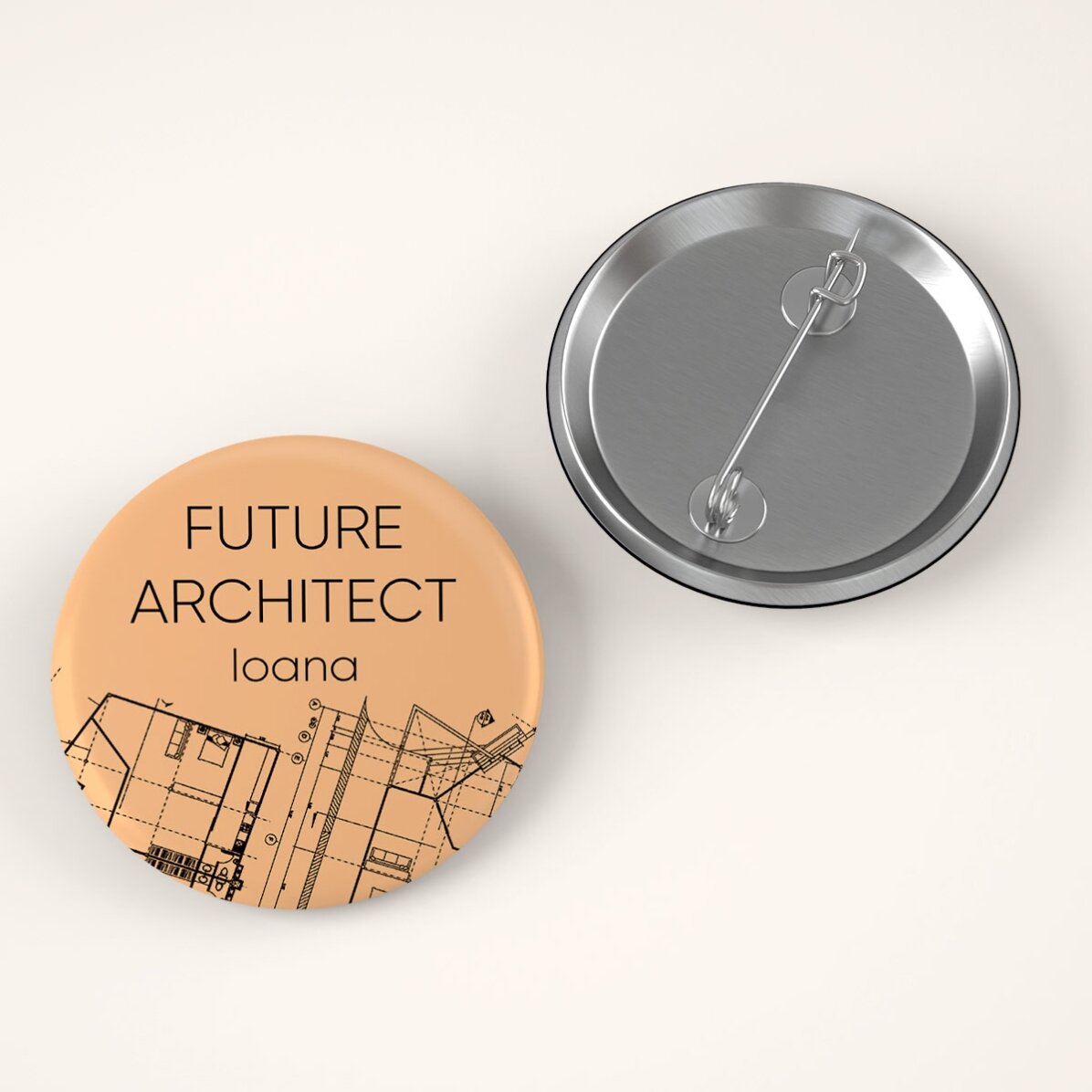 Personalised badge with message - Architect
