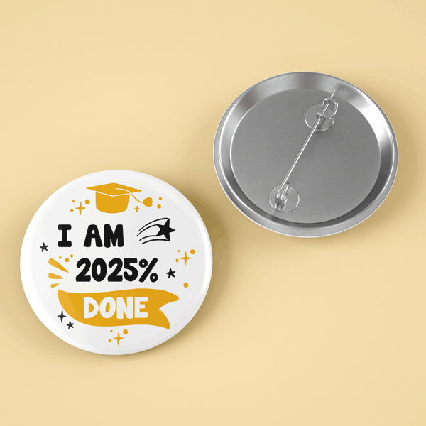 Personalised badge with message - I