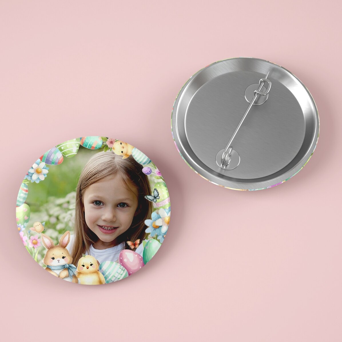 Personalised badge with photo - Easter