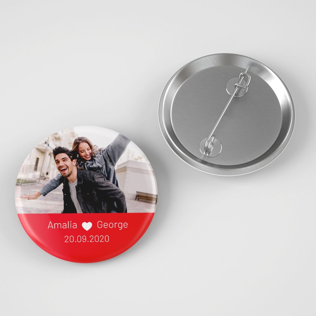 Chapa personalizada con foto y texto - Love