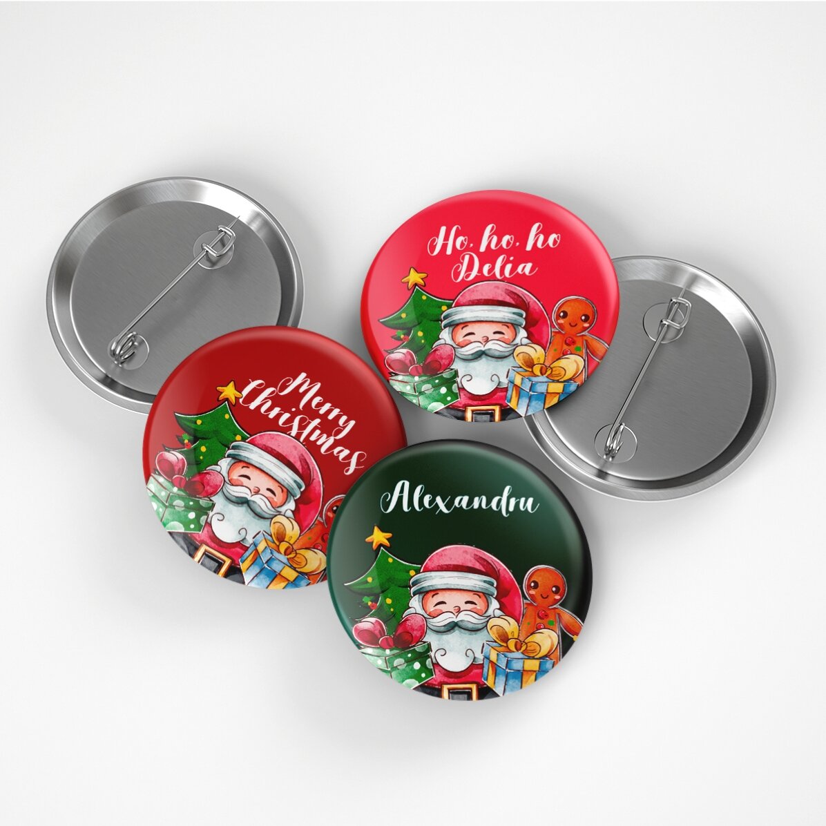 Personalised badge with text - Christmas