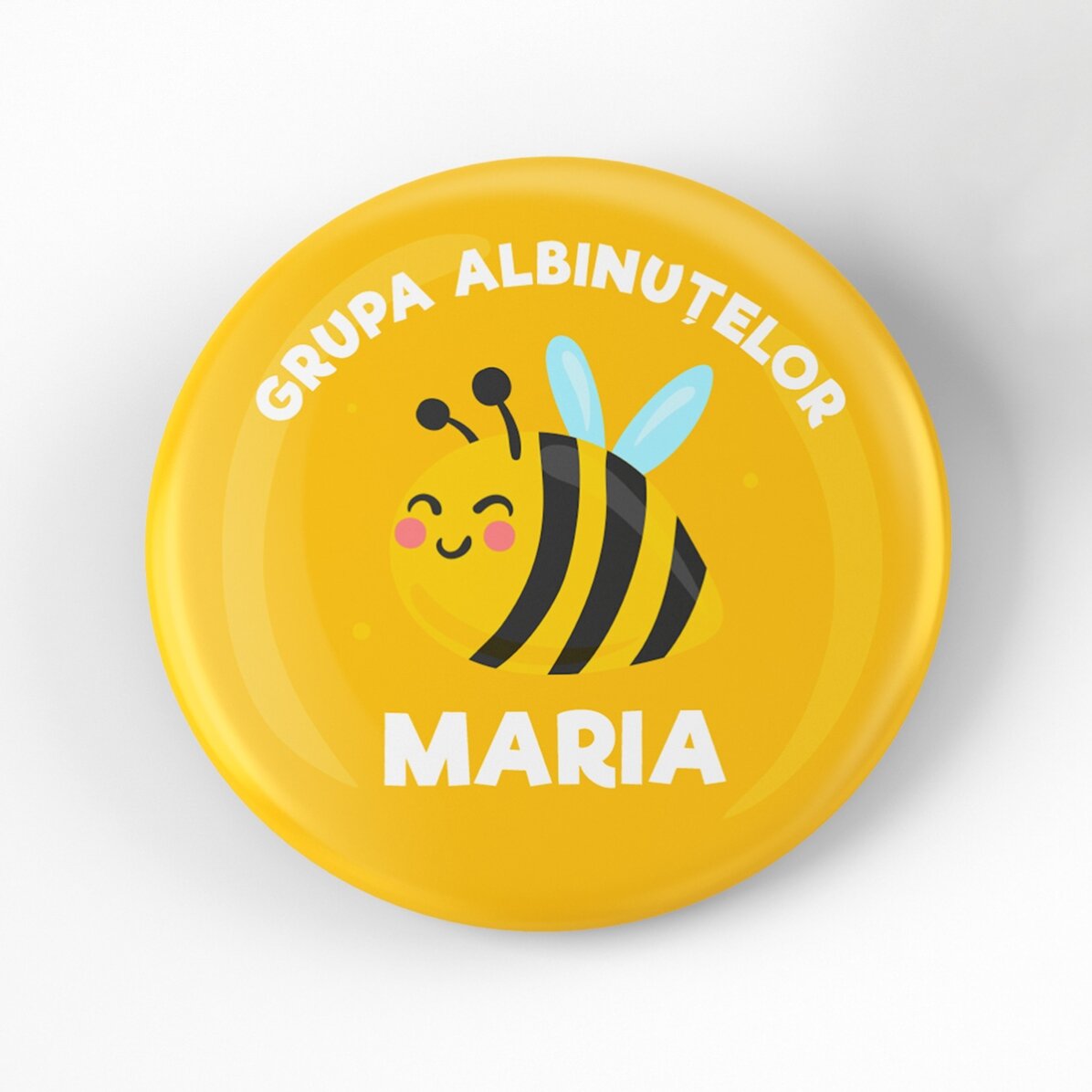 Insignia personalizada con texto - Grupo de las abejitas