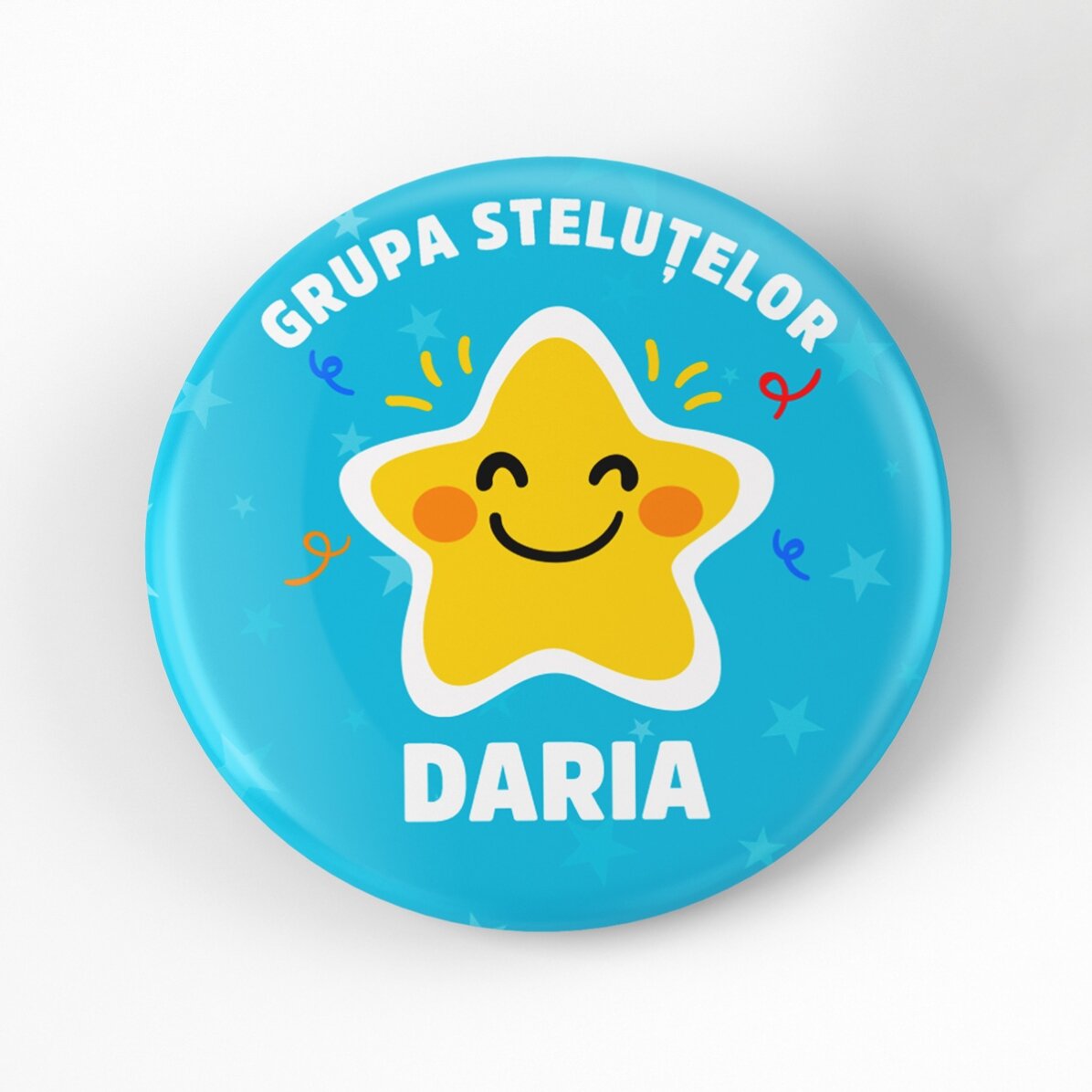 Insignia personalizada con texto - El grupo de las estrellitas