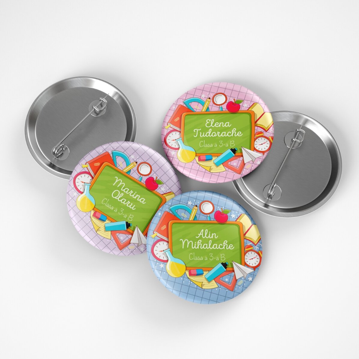 Personalised badge with text - School