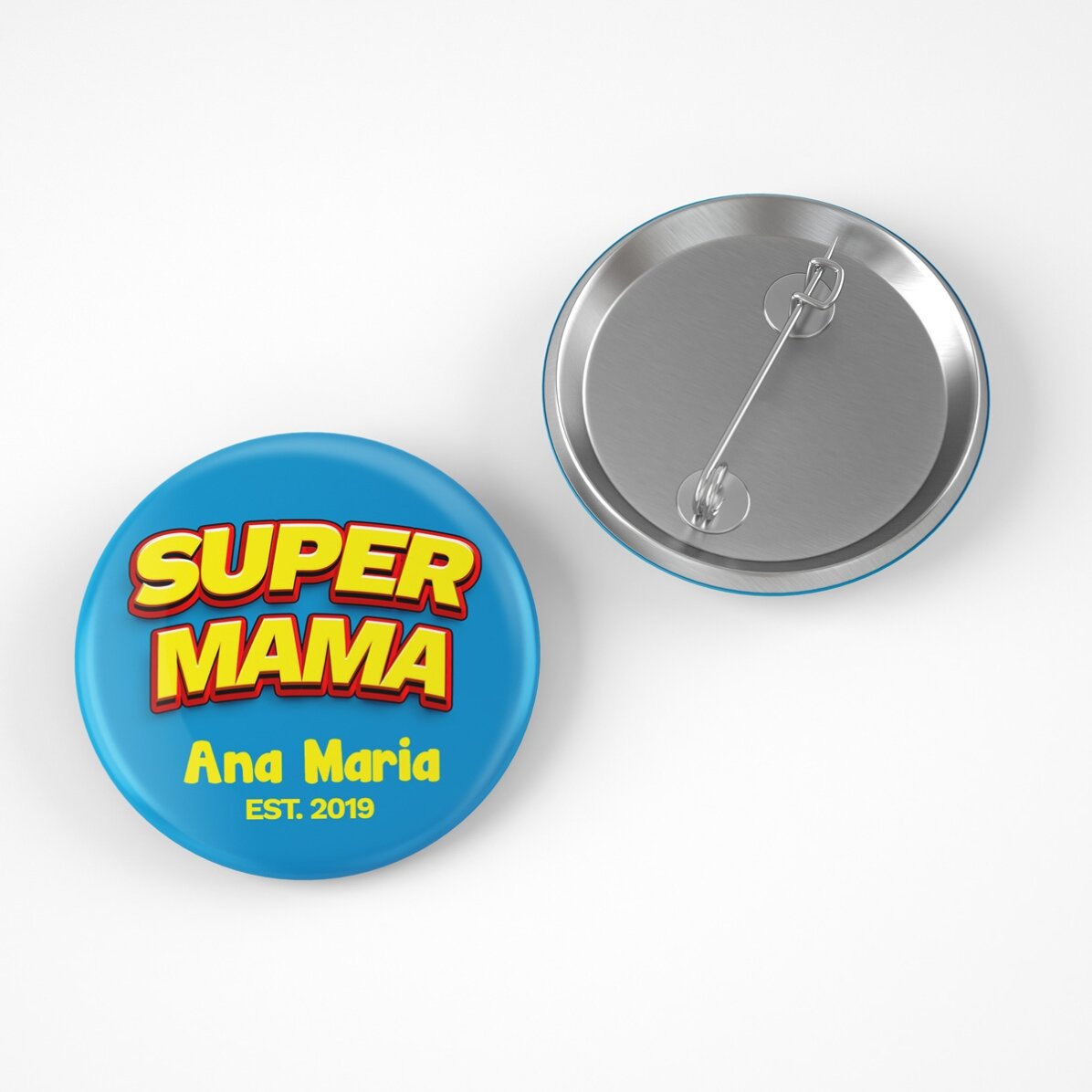 Personalised badge with text - Super Mum