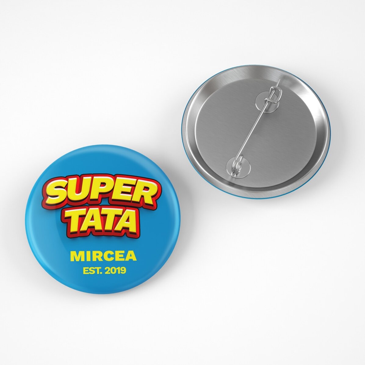 Personalised badge with text - Super Dad