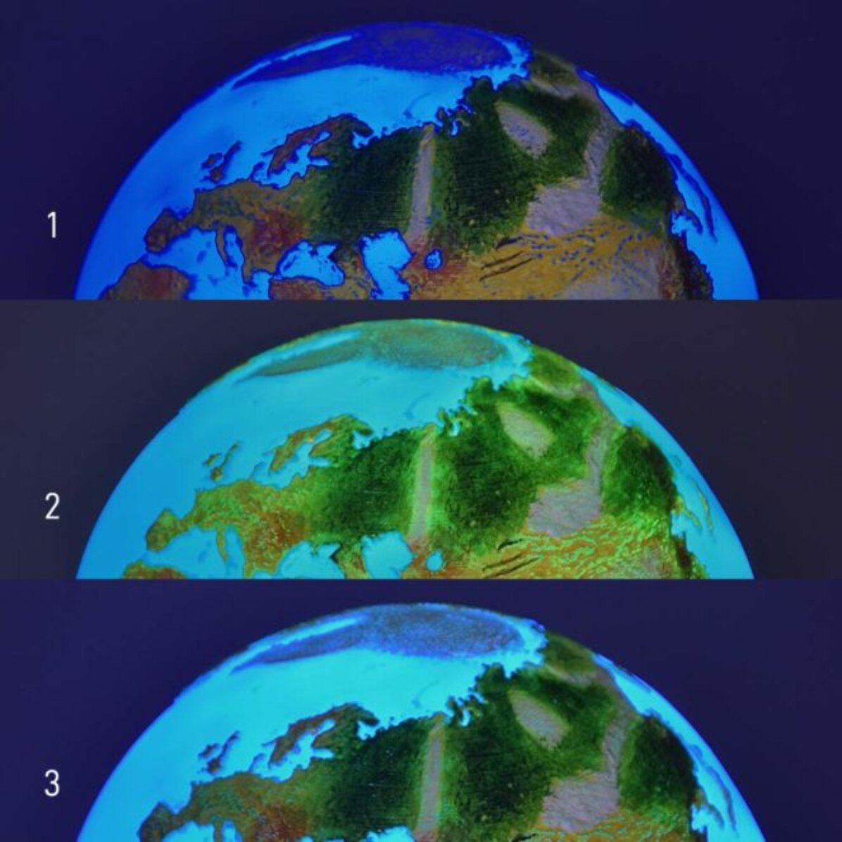 Lámpara globo terrestre en 3D