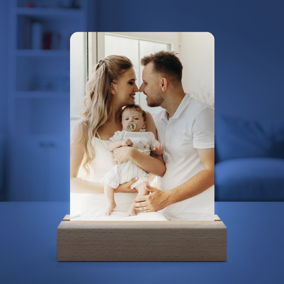 Lámpara de noche LED personalizada con una foto