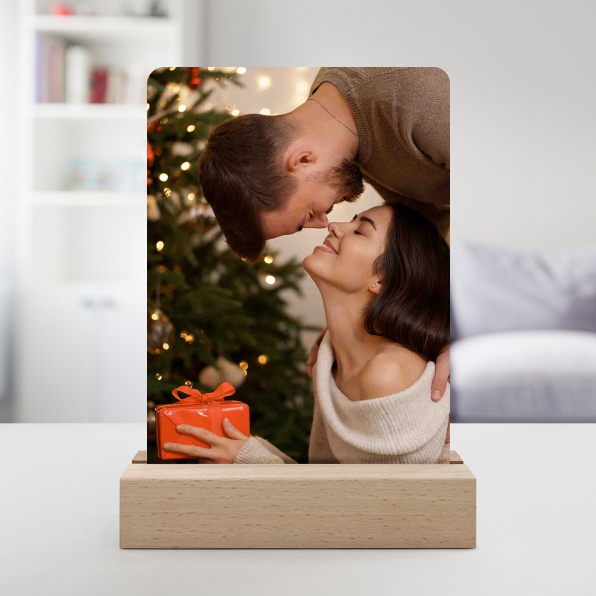 Lámpara de noche LED personalizada con una foto