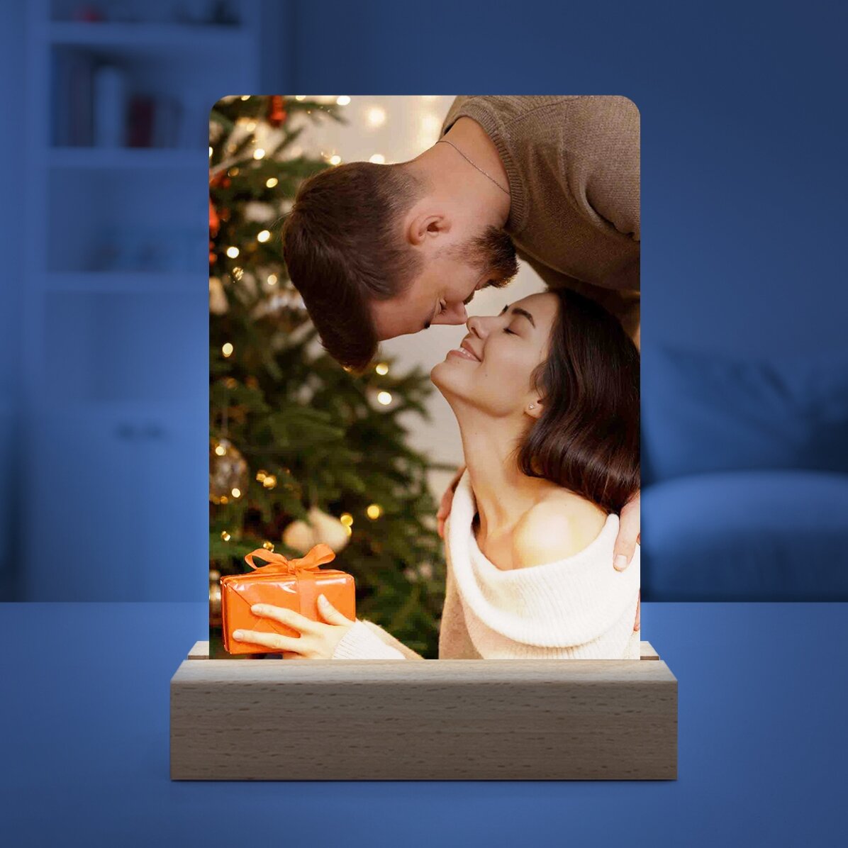 Lámpara de noche LED personalizada con una foto