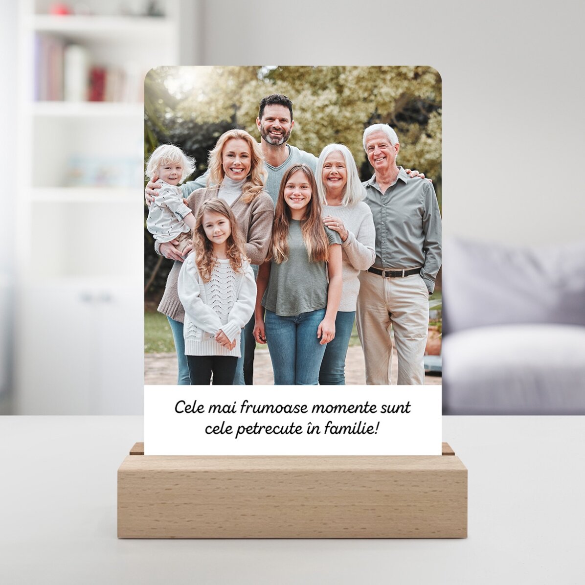 Lámpara LED de noche personalizada con foto y mensaje