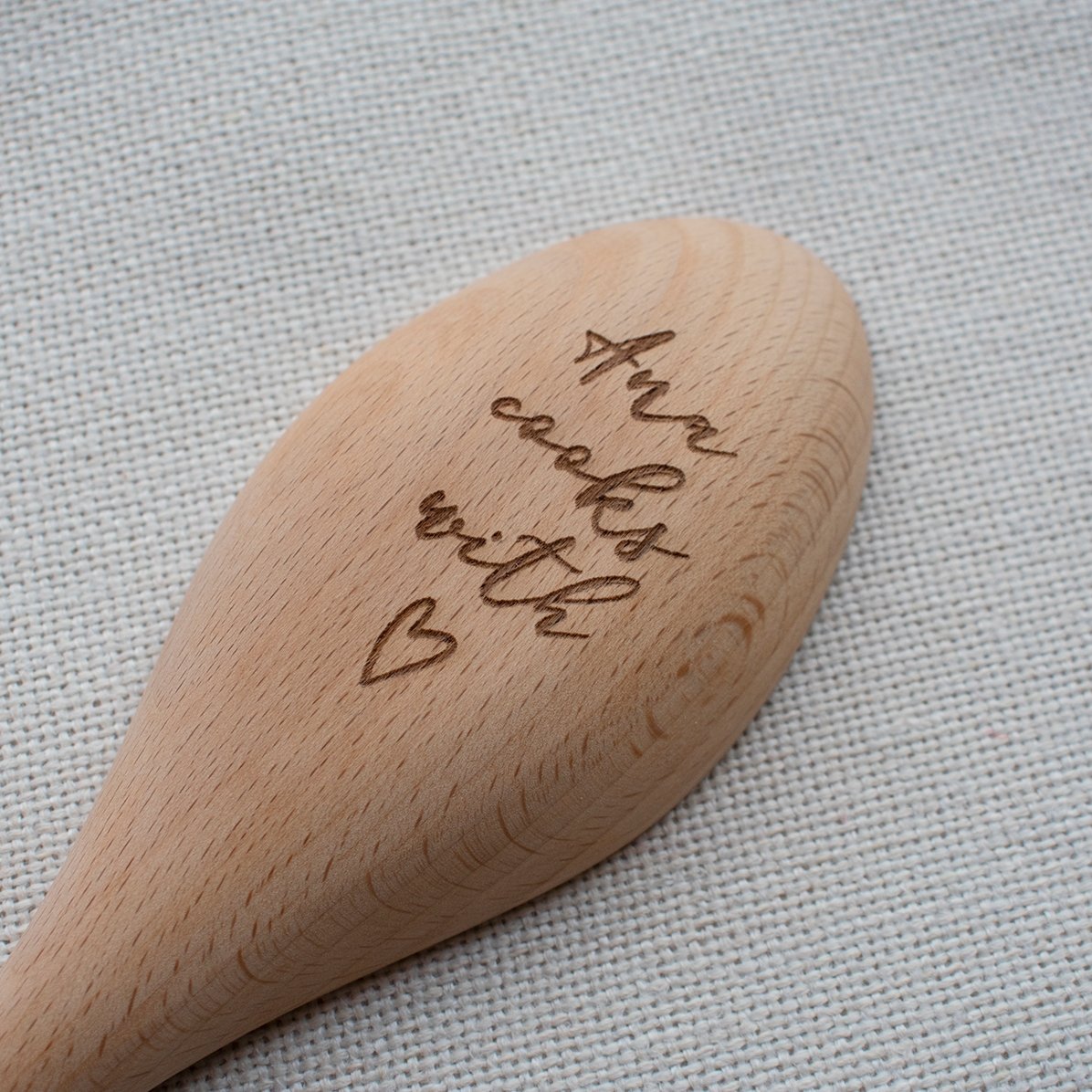Cuchara de madera personalizada - Cook with love