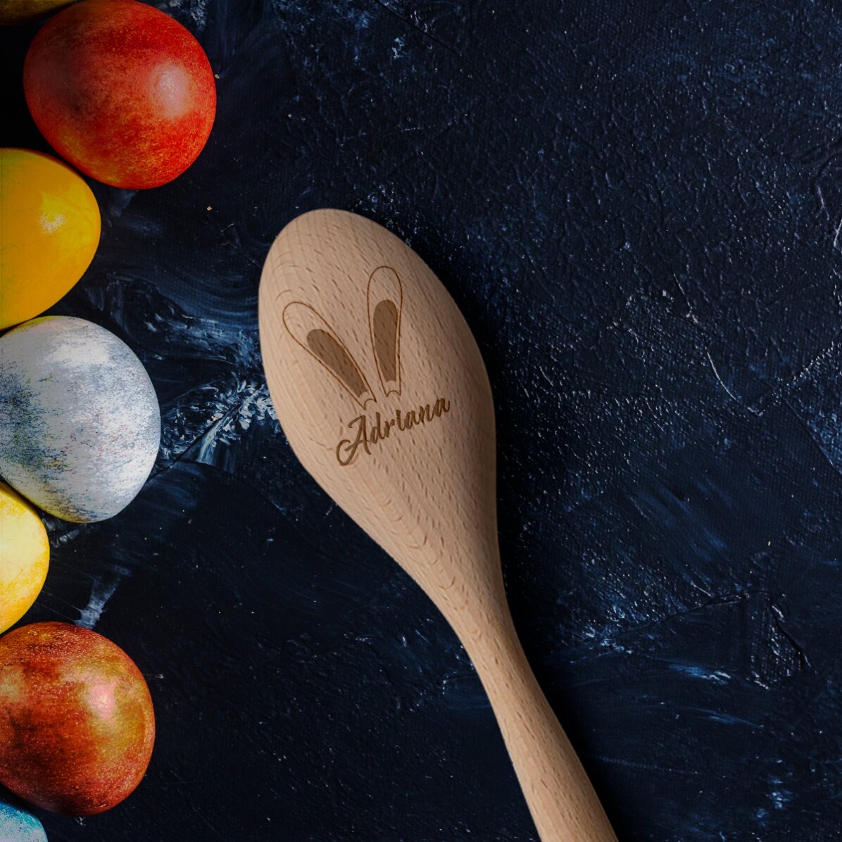 Cuchara de madera personalizada - Orejas de conejo