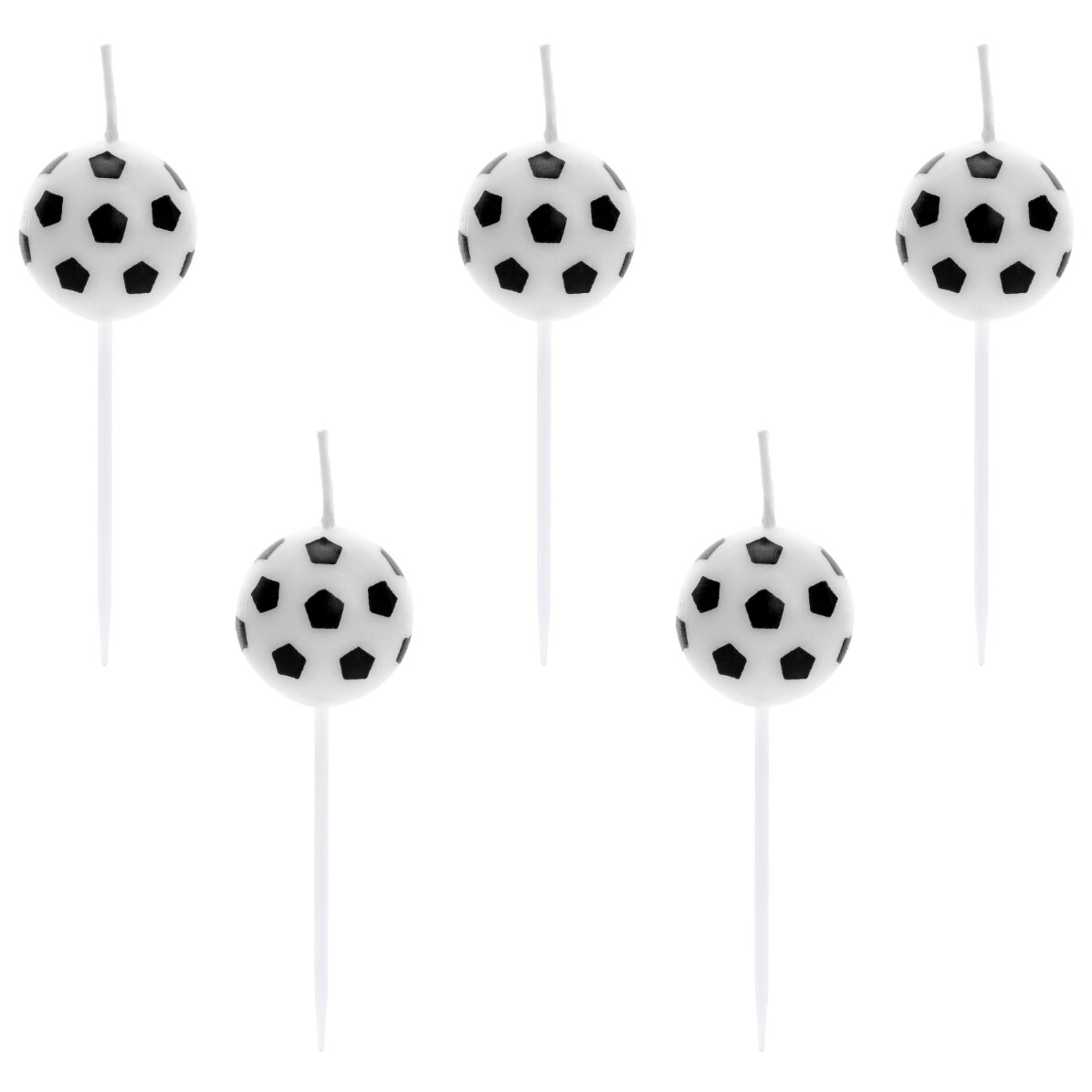 Velas para tartas - 6 balones de fútbol