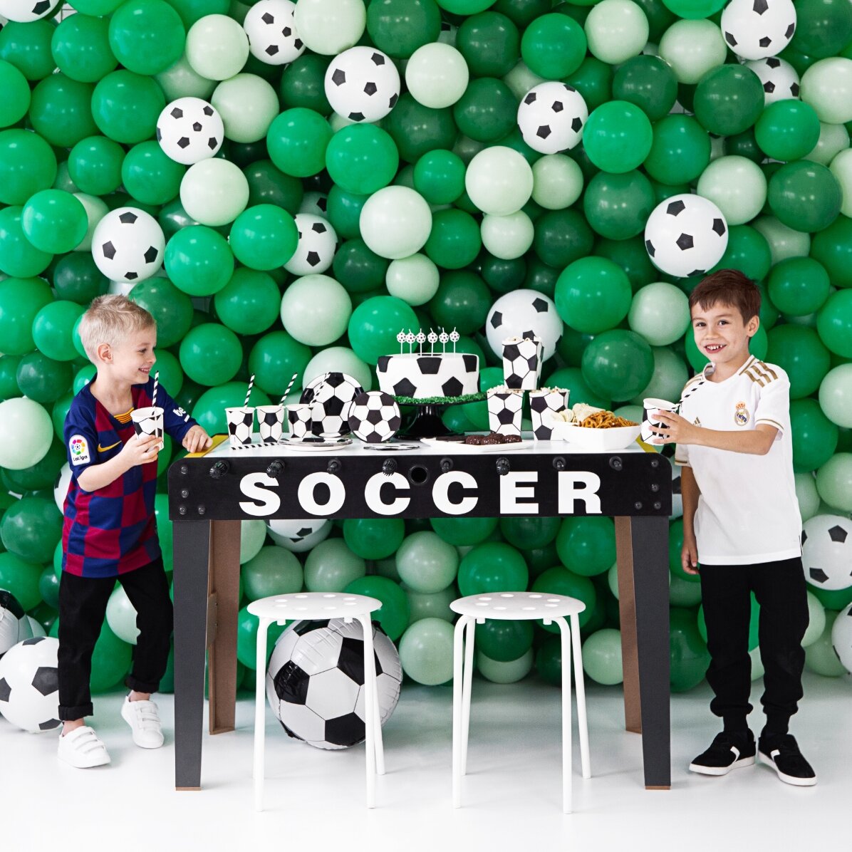 Velas para tartas - 6 balones de fútbol