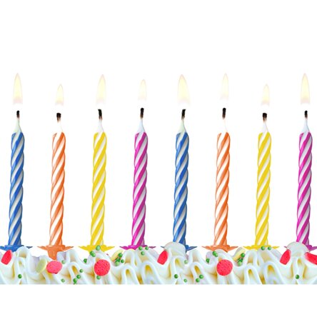 Velas para tartas - juego de 10 unidades.