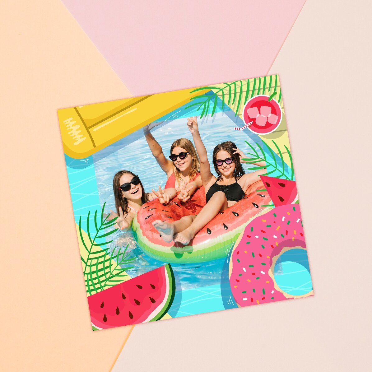Imán de 10x10 personalizado con una foto: ¡Es verano!