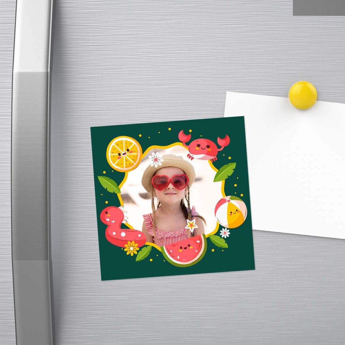 Imán personalizado de 10x10 con foto - Vacaciones de verano