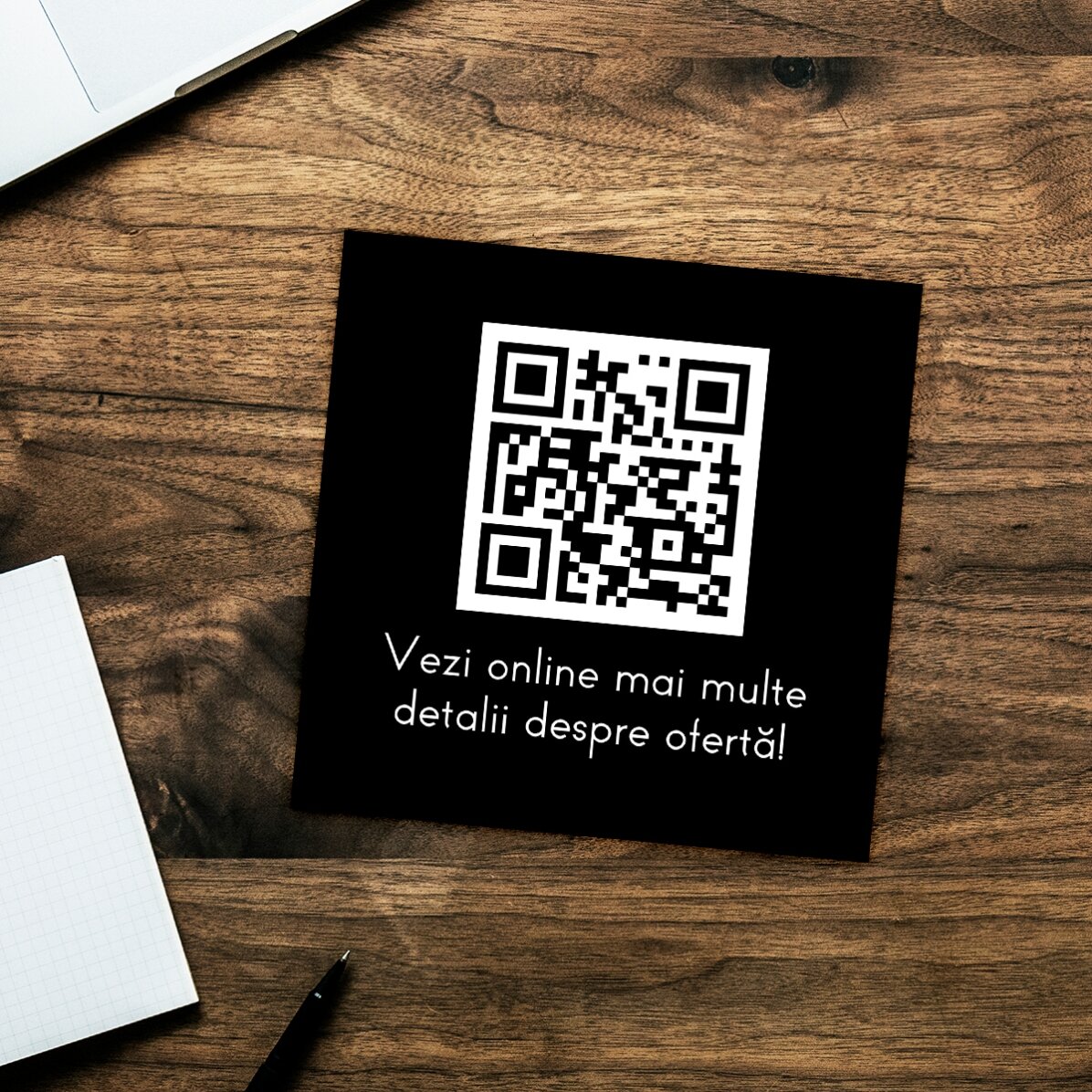 Imán de 10x10 personalizado con texto y código QR