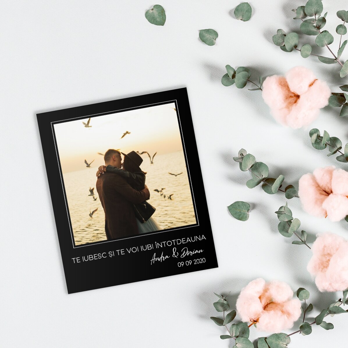Imán de 10 x 12 cm personalizado con una foto y un texto - Memories