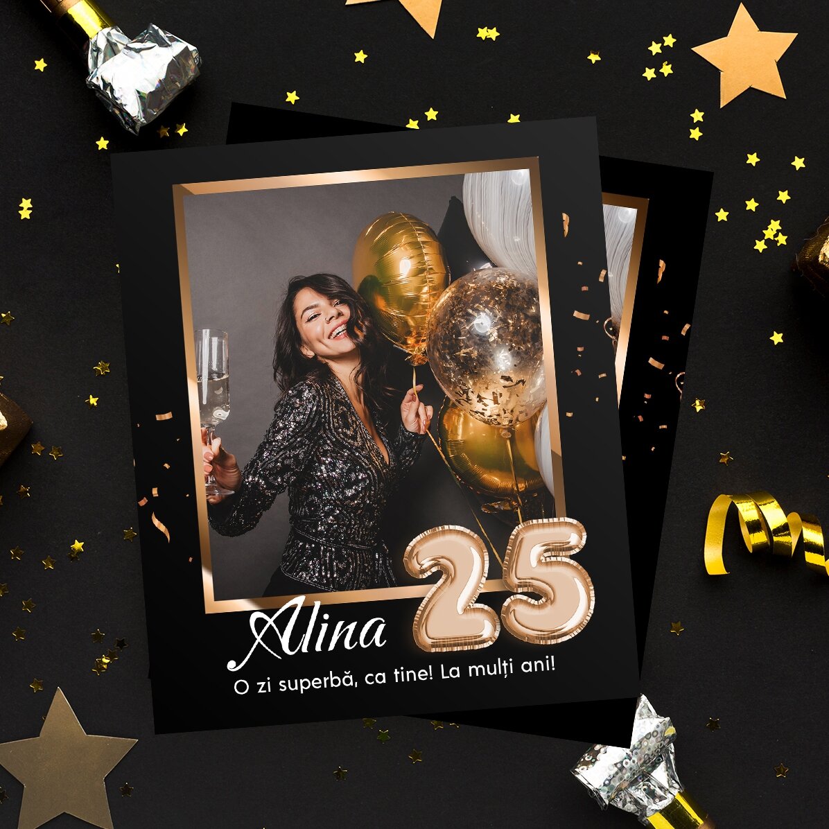 Imán de 10 x 12 cm personalizado con una foto y un número: ¡Feliz cumpleaños!