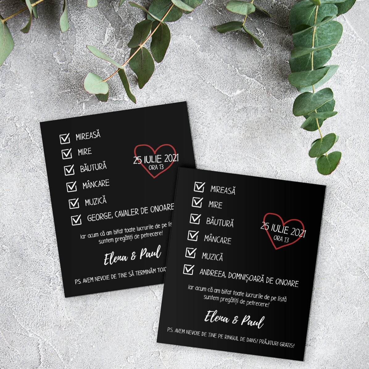 Imán personalizado de 10 x 12 cm con texto - Invitación