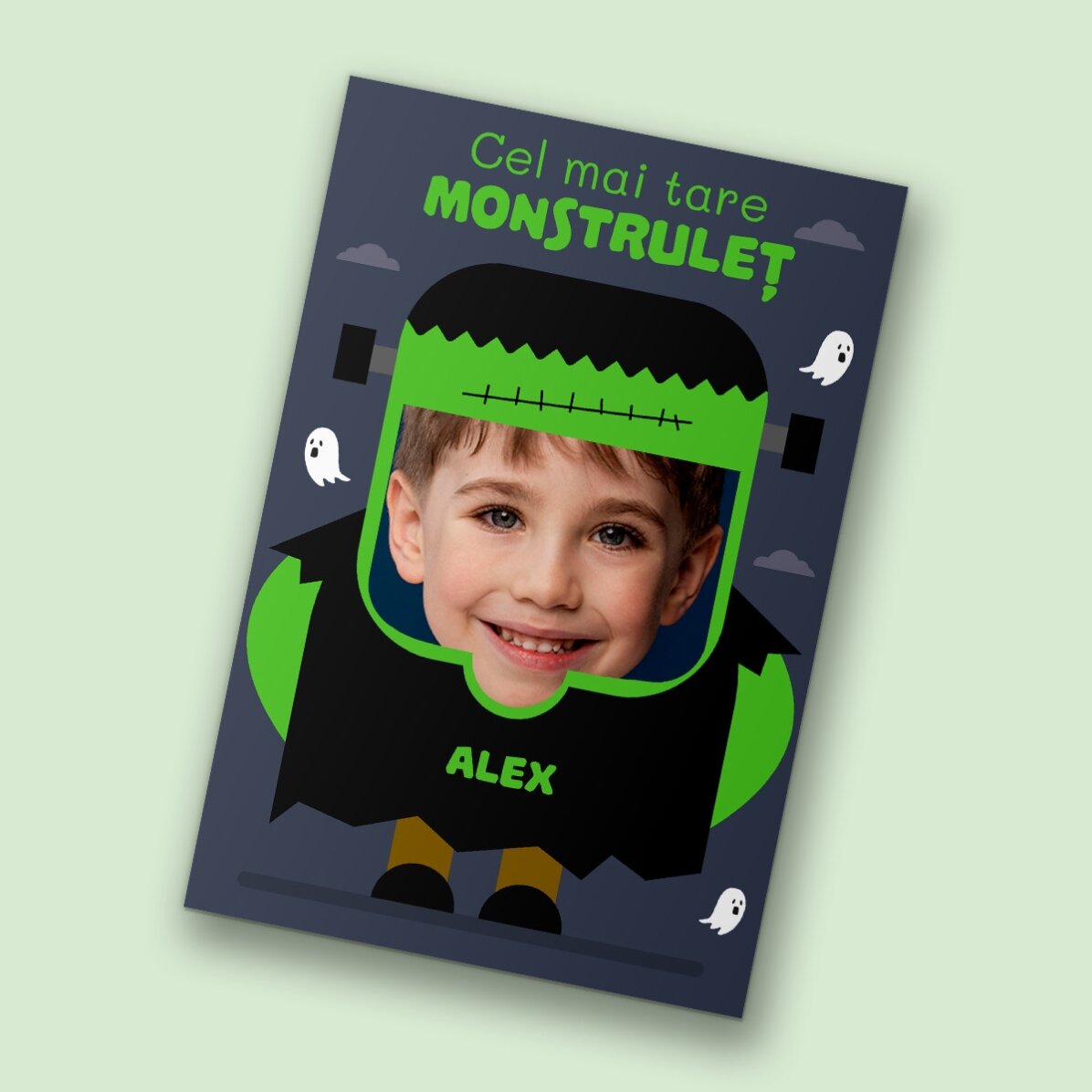 Imán de 10 x 15 cm personalizado con una foto y un texto - Frankenstein