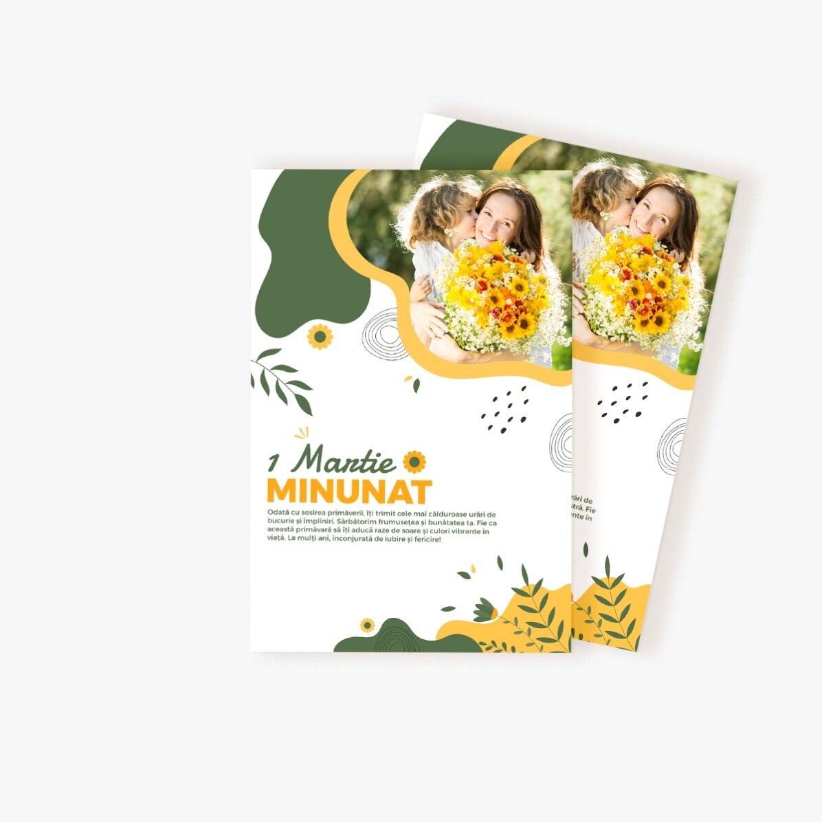 Personalised 10x15 magnet with photo and text - Hello spring