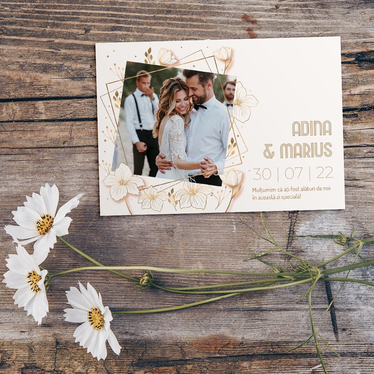 Imán de 10 x 7 cm personalizado con una foto y un texto - Recuerdo de boda