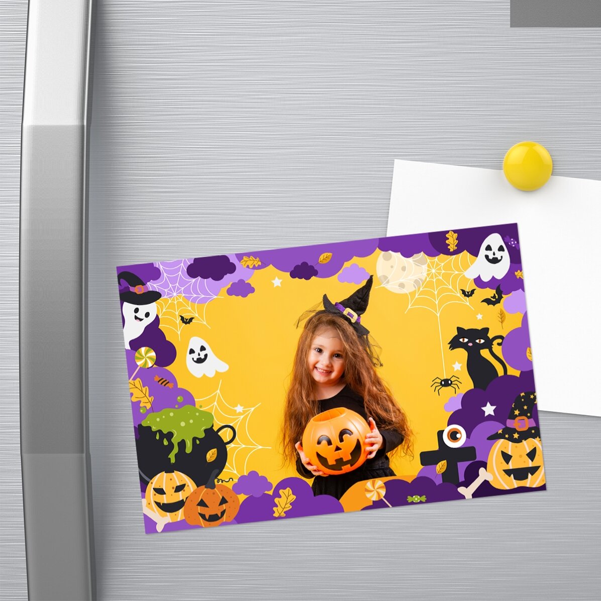 Imán personalizado de 15 x 10 cm con foto - Halloween