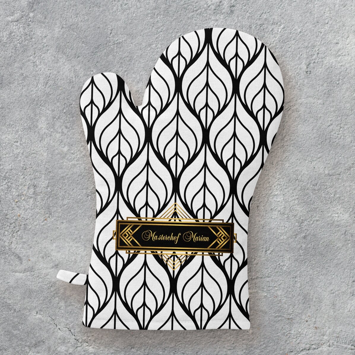 Manopla de cocina personalizada con texto: Masterchef