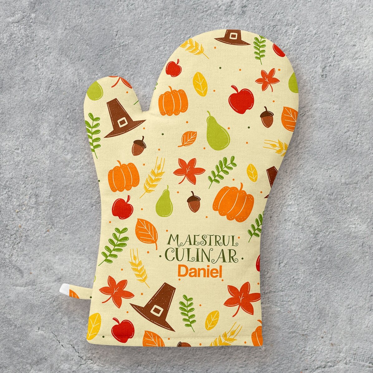 Manopla de cocina personalizada con texto - Pumpkin