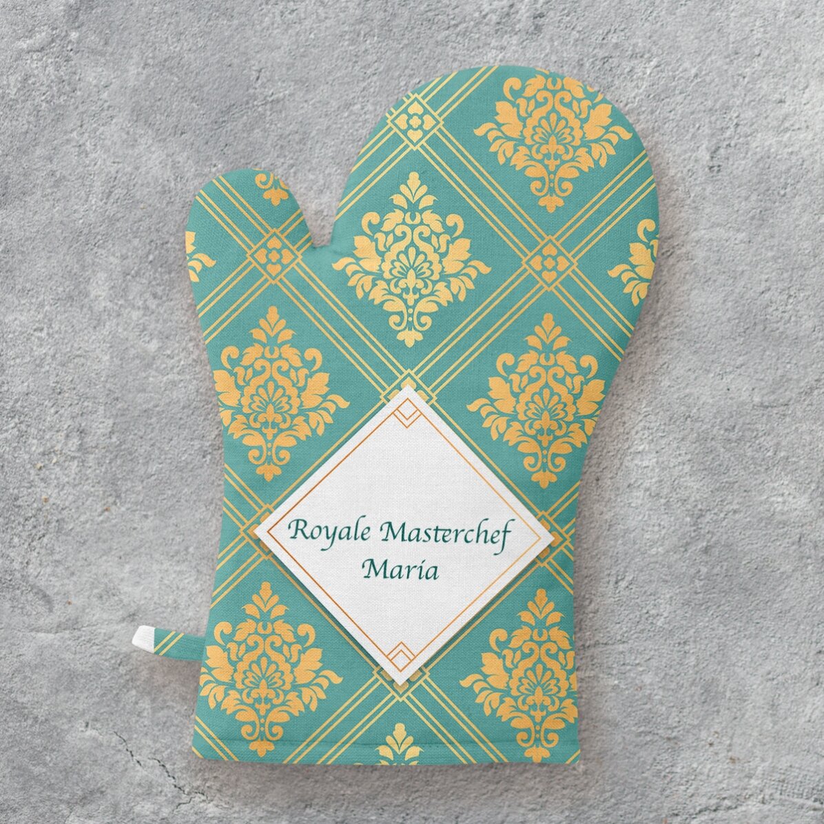 Manopla de cocina personalizada con texto - Royale Masterchef