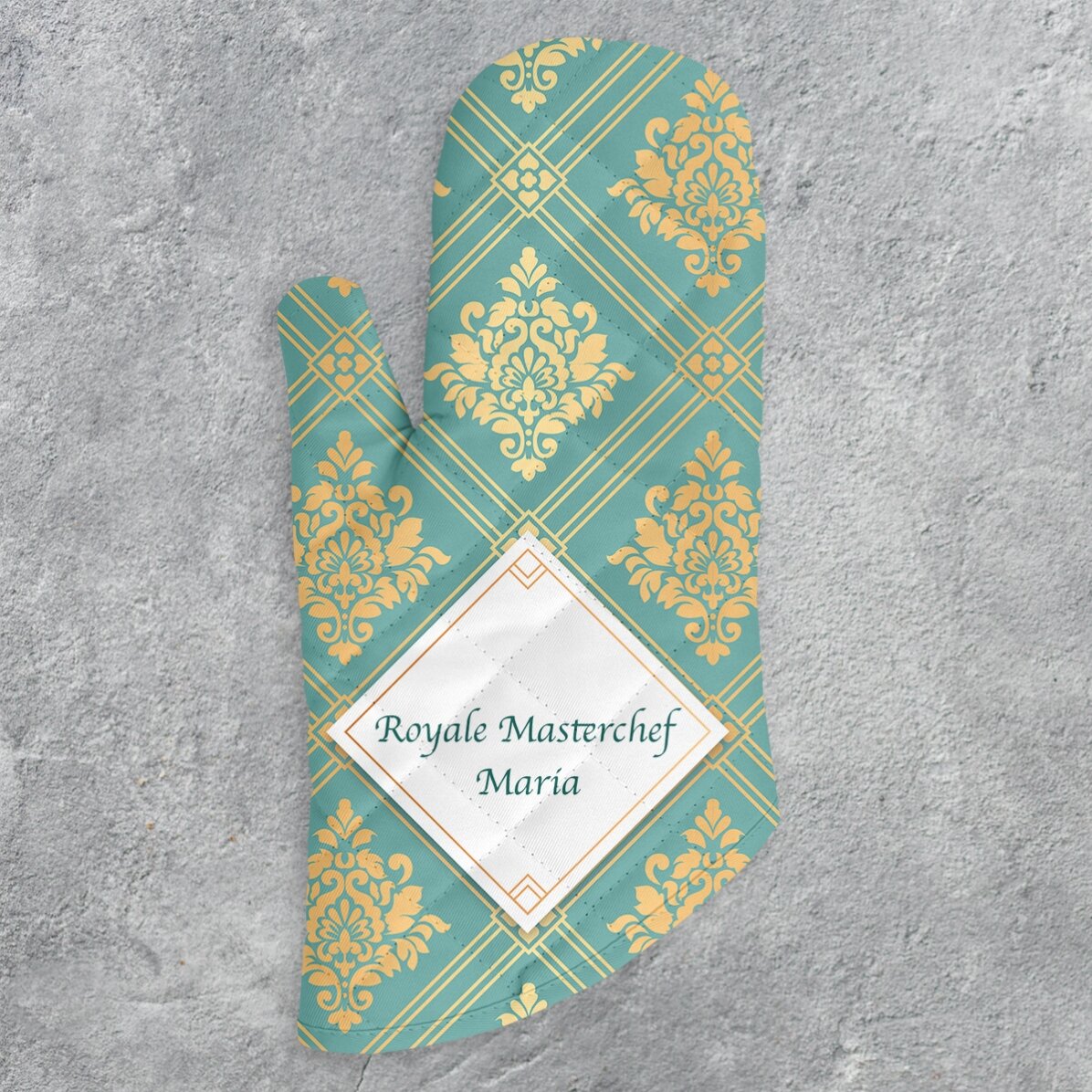 Manopla de cocina personalizada con texto - Royale Masterchef