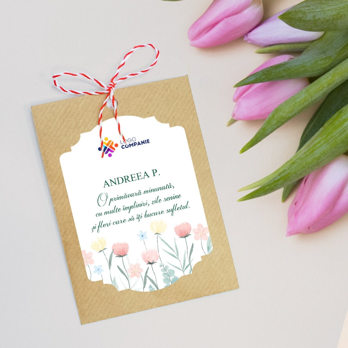 Customisable plantable Martisor with logo and message