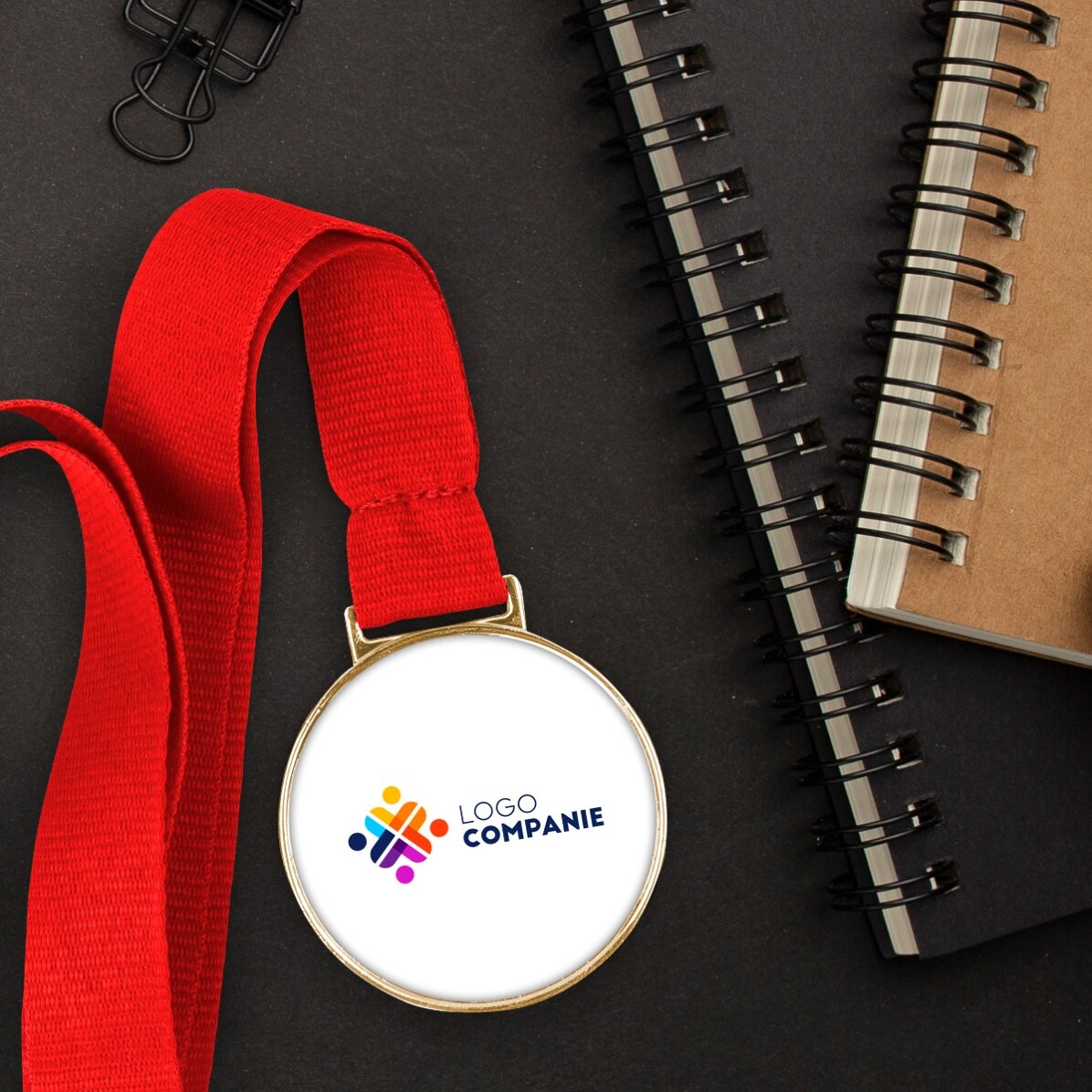 Personalised medal with logo