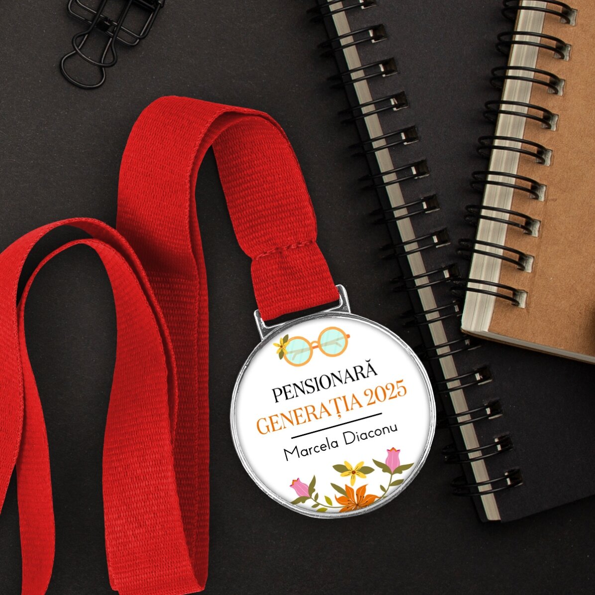 Medalla personalizada con texto - Jubilación