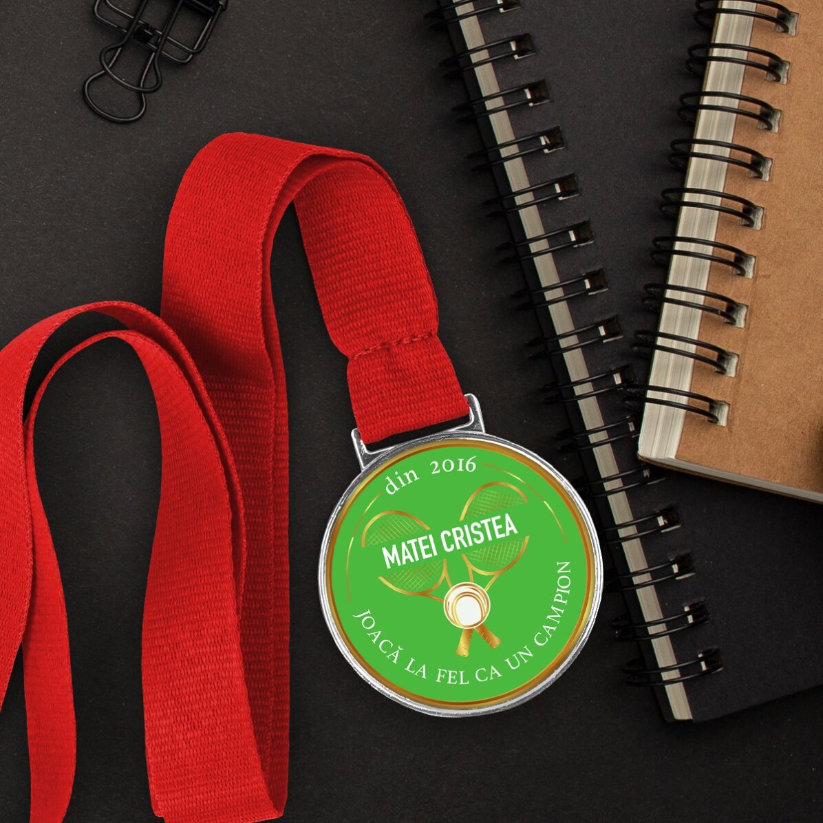 Personalised medal with text - Tennis