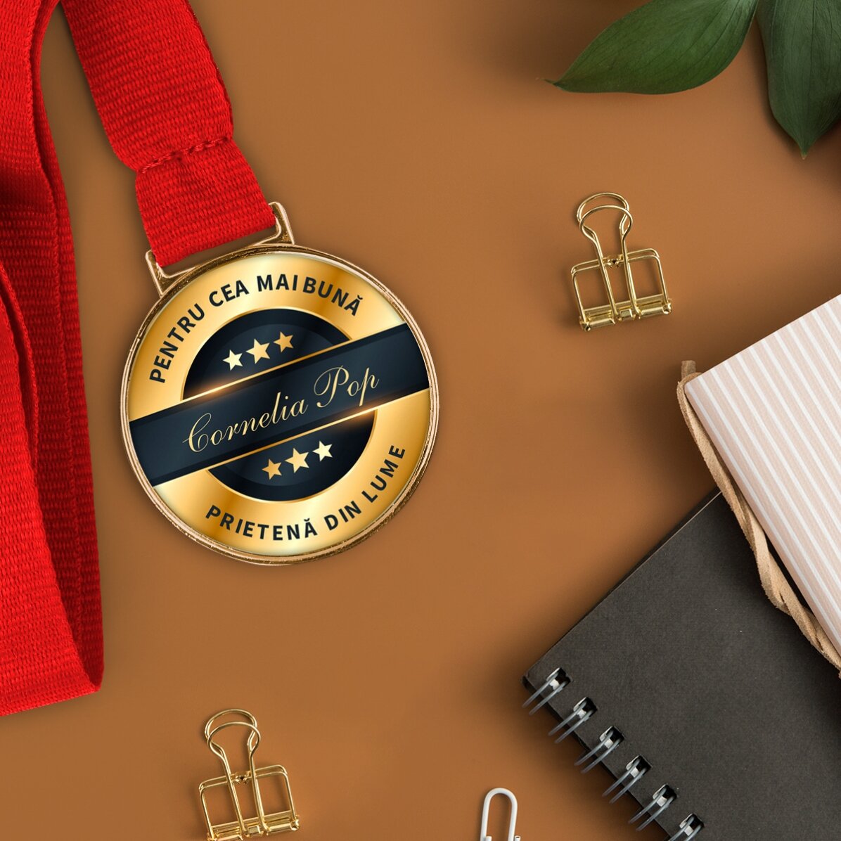 Medalla personalizada con texto - The best
