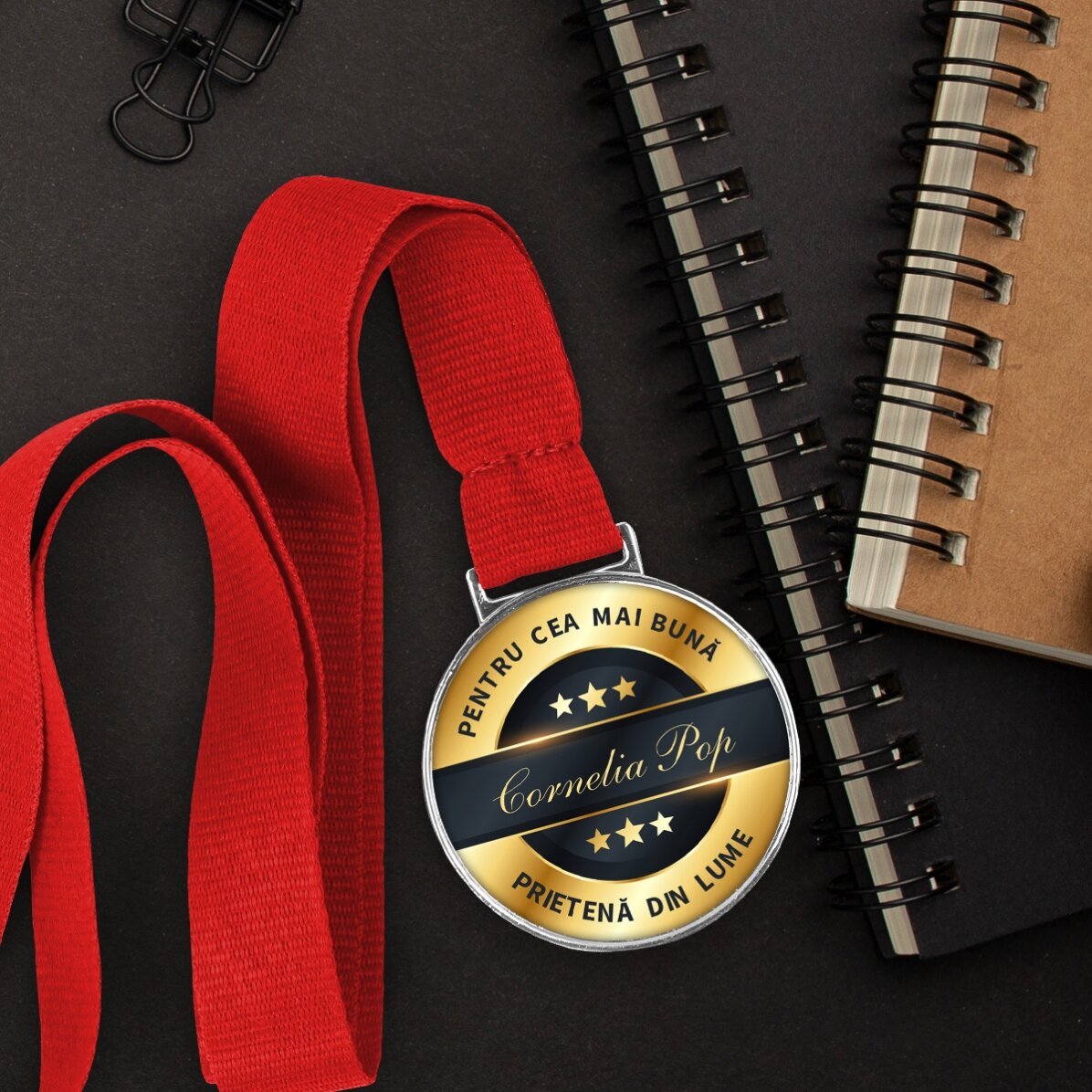 Medalla personalizada con texto - The best