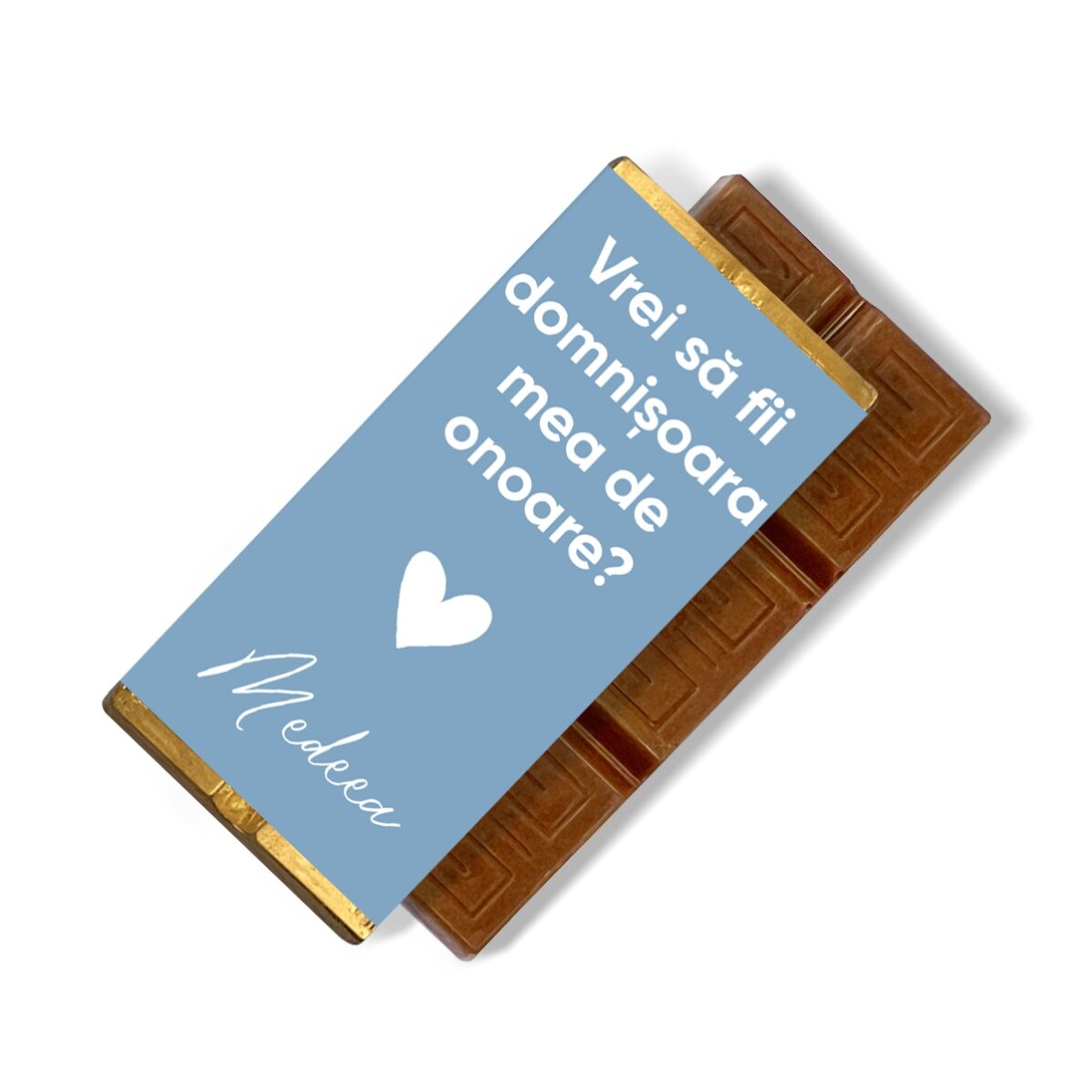 Mini tableta de chocolate personalizada con un mensaje de agradecimiento