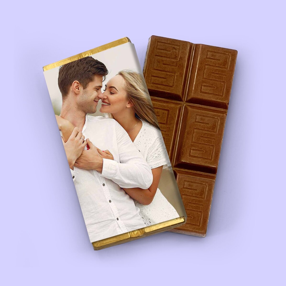 Mini tableta de chocolate personalizada con una foto