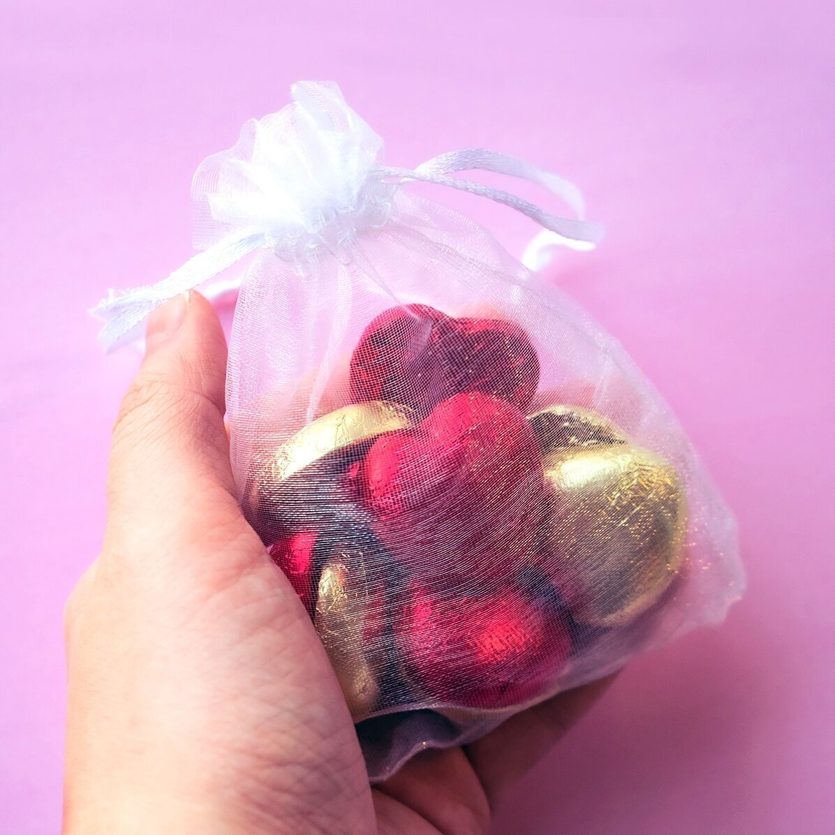 Lote de 10 mini bombones en forma de corazón personalizados con foto
