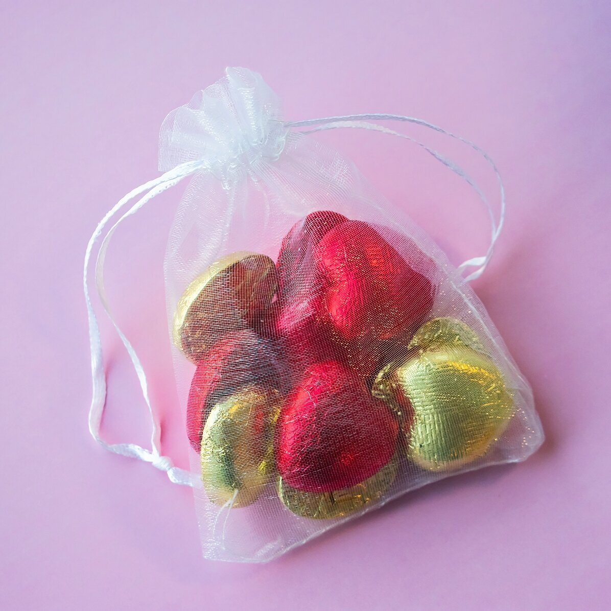 Lote de 10 mini bombones en forma de corazón personalizados con foto