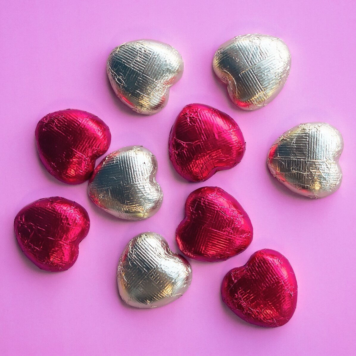 Lote de 10 mini bombones en forma de corazón personalizados con foto