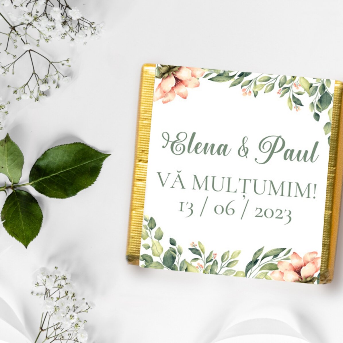 Mini bombón personalizado con mensaje: «¡Gracias!»
